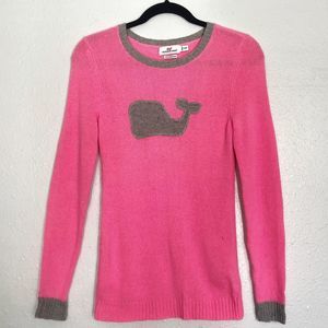 Vineyard Vines Pink Cashmere Knit Logo Sweater XXS